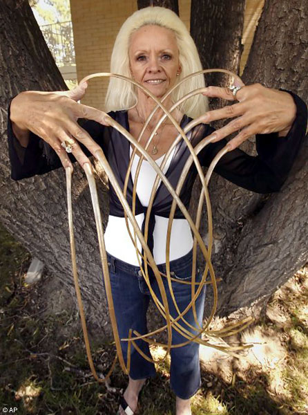 Longest Nails In The World. seriousness of the world.